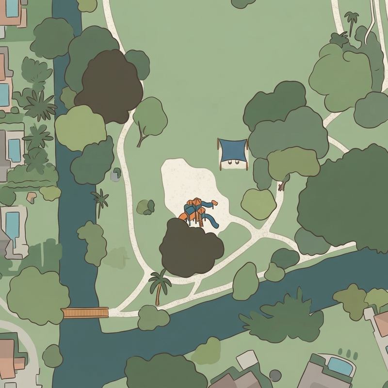 Illustrated map of Christie Schafale Dog Park