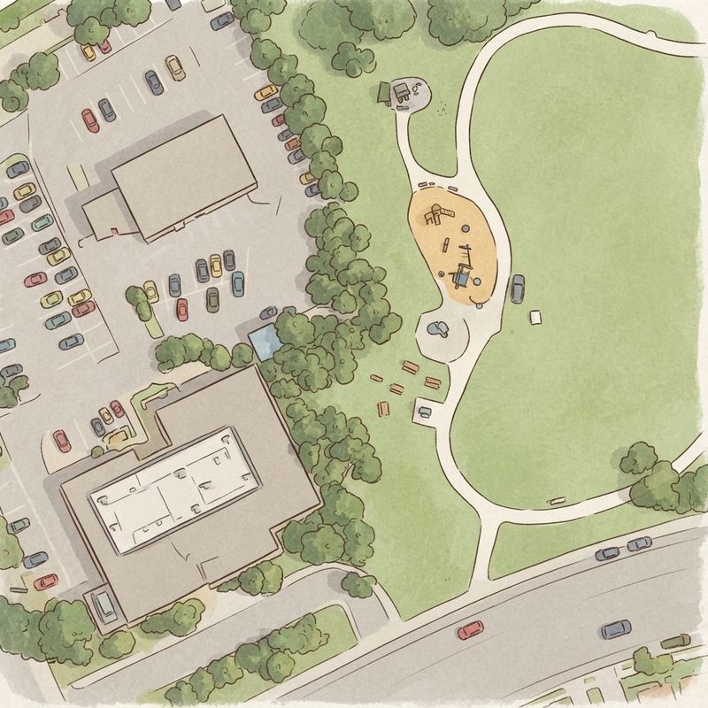 Illustrated map of Christopher Wilson Park