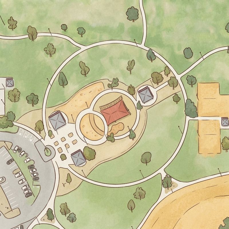 Illustrated map of Chuparosa Park