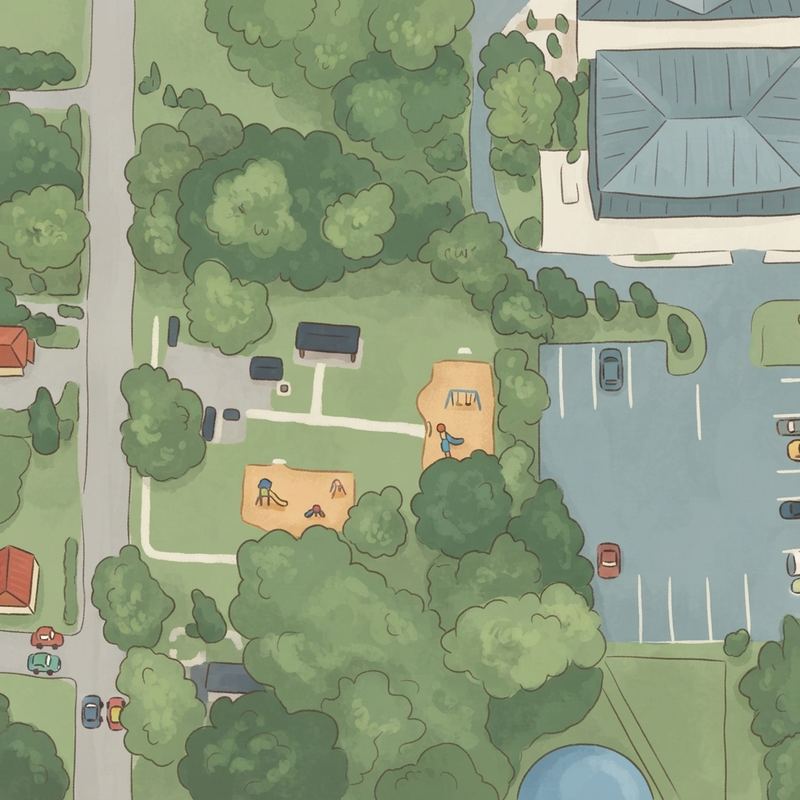 Illustrated map of Church Street Park