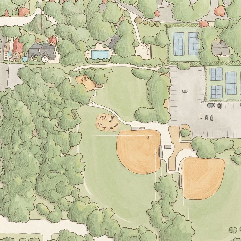 Illustrated map of Churchill Park