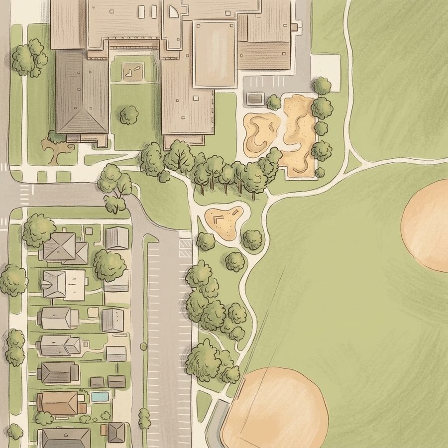 Illustrated map of Ciancio Park