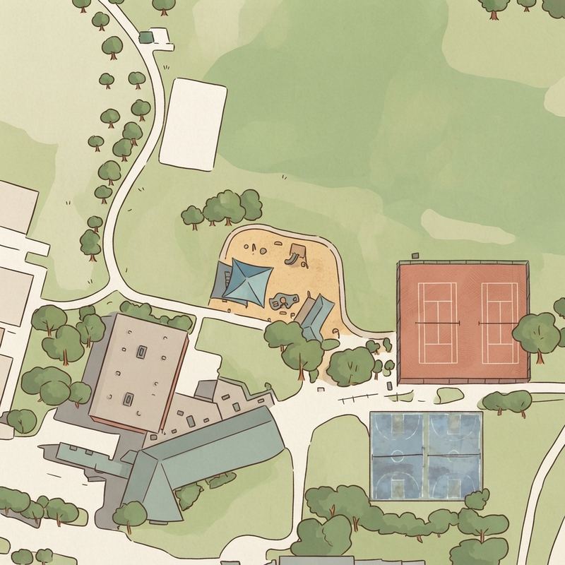 Illustrated map of Cimarron Park