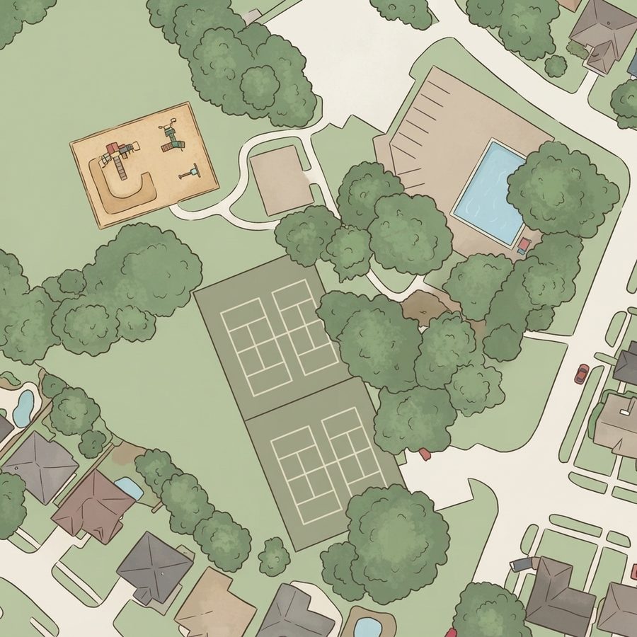Illustrated map of Cimarron Park