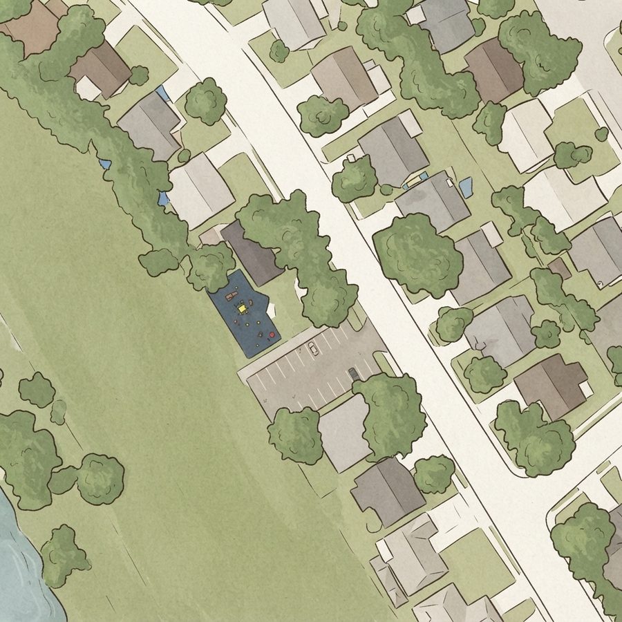 Illustrated map of Cimarron Park