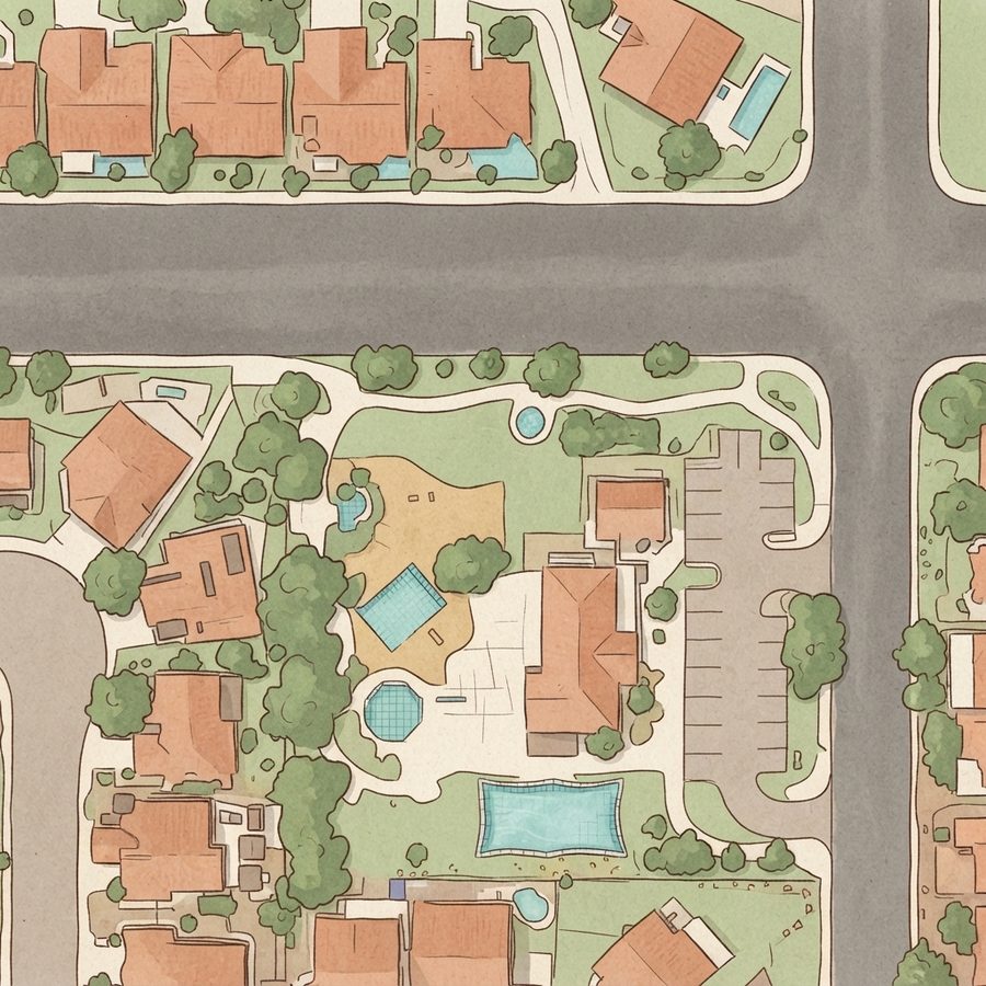 Illustrated map of Cimarron Rose Park