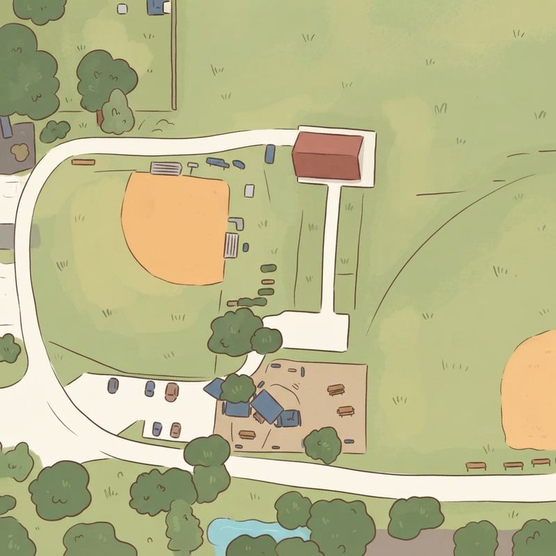 Illustrated map of Cindy Jones Park