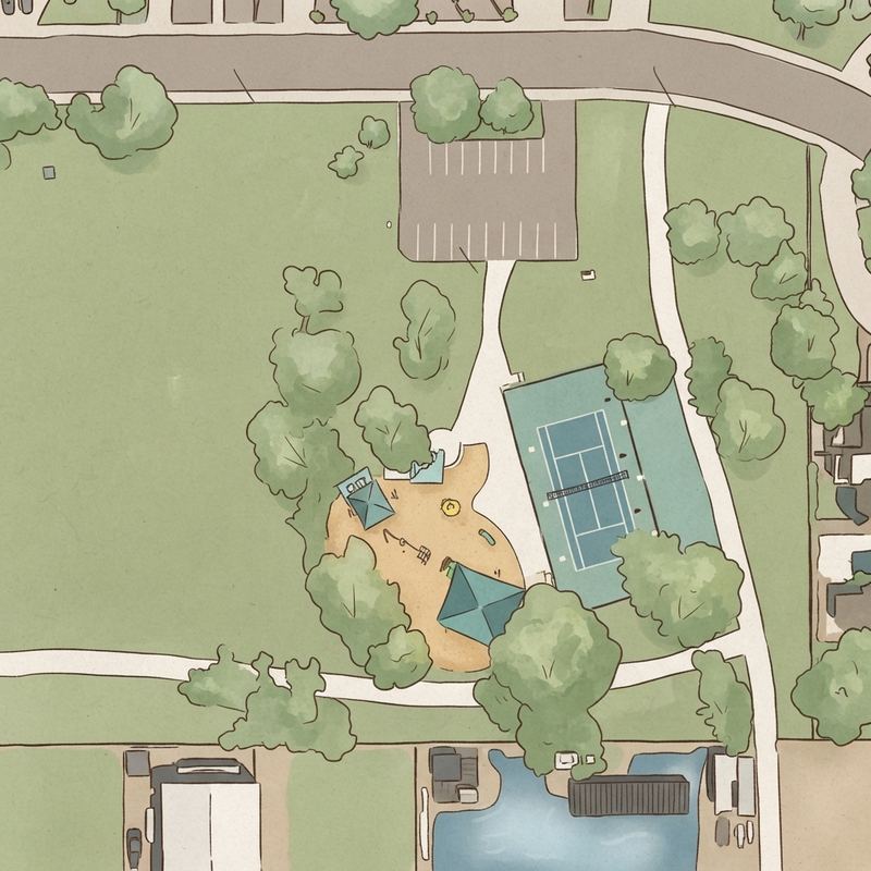 Illustrated map of Circle G Park