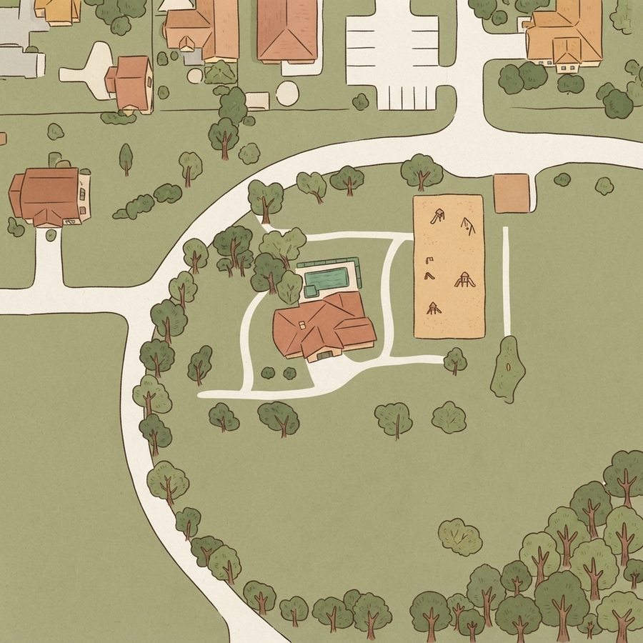 Illustrated map of Circle Park