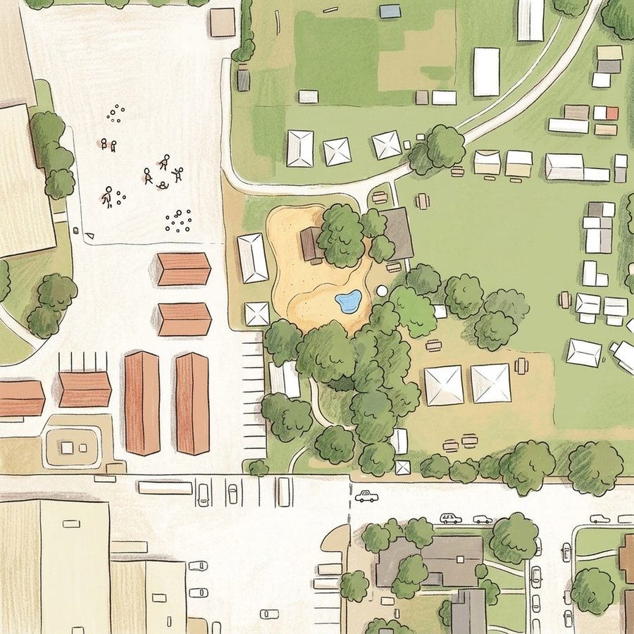 Illustrated map of Citizens' Park