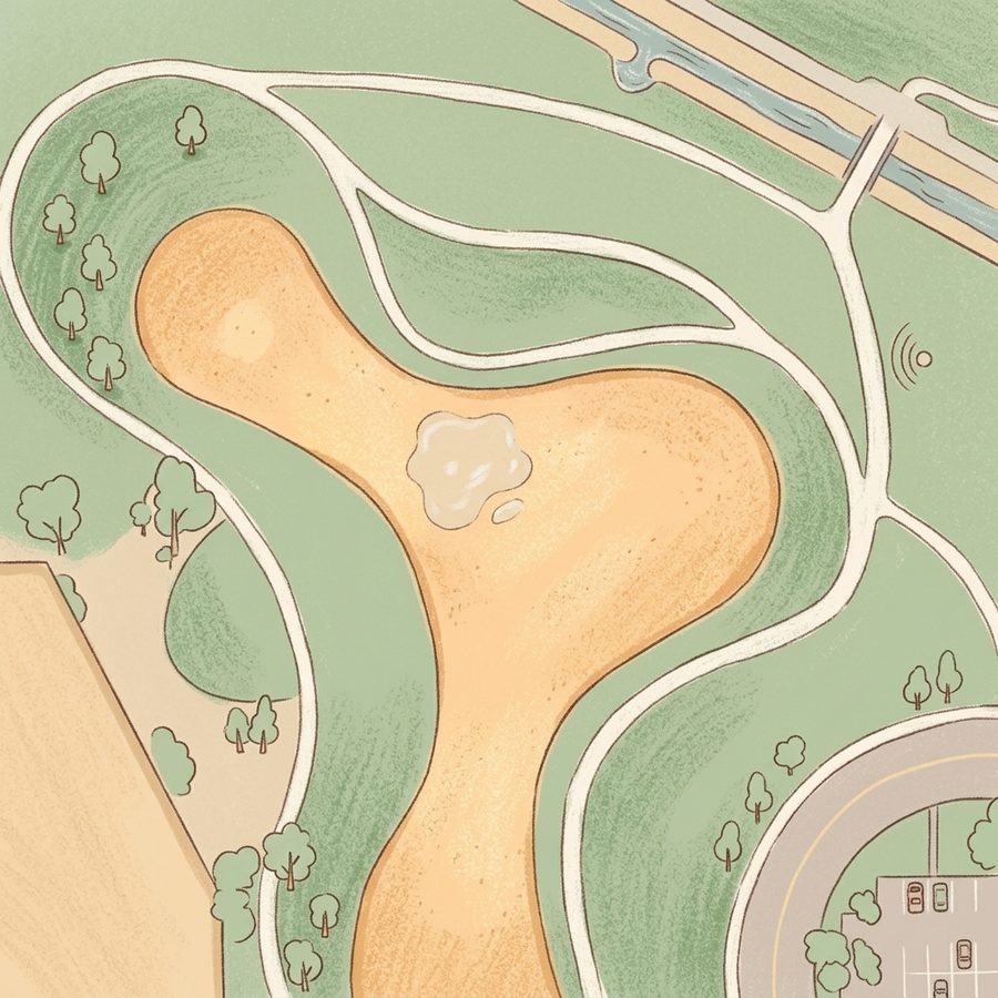 Illustrated map of City Center Park