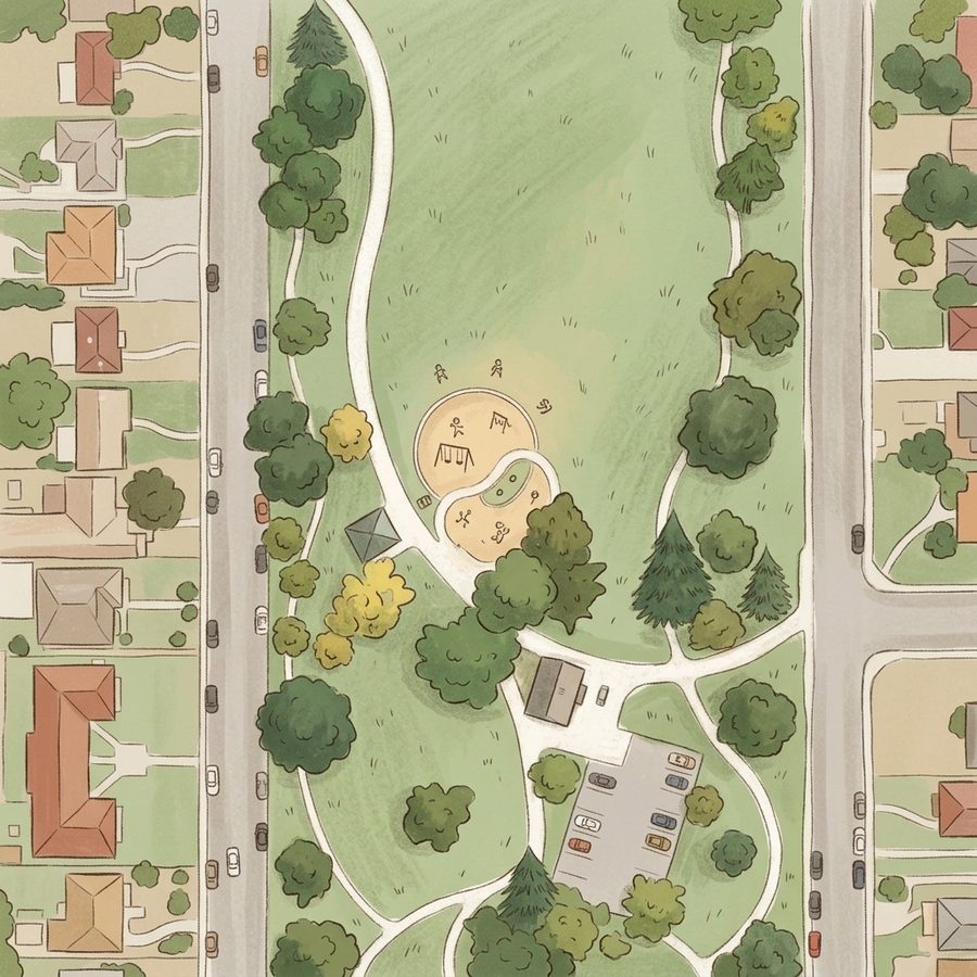 Illustrated map of City of Axum Park