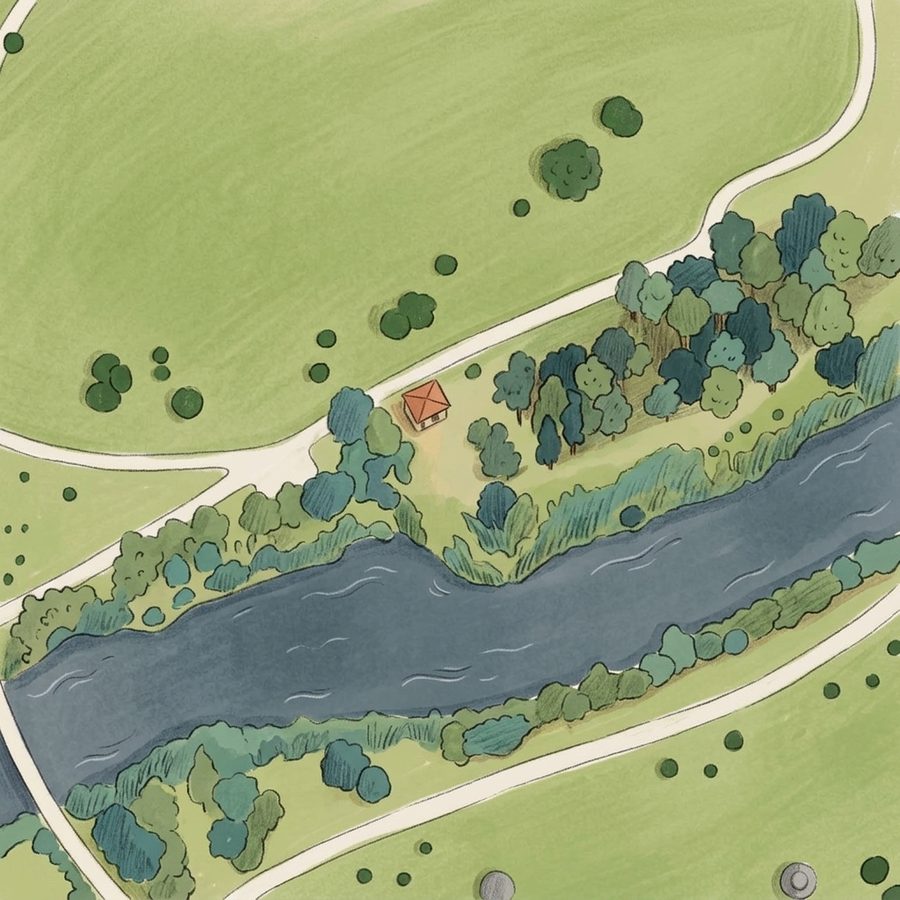 Illustrated map of City of Cuernavaca Park