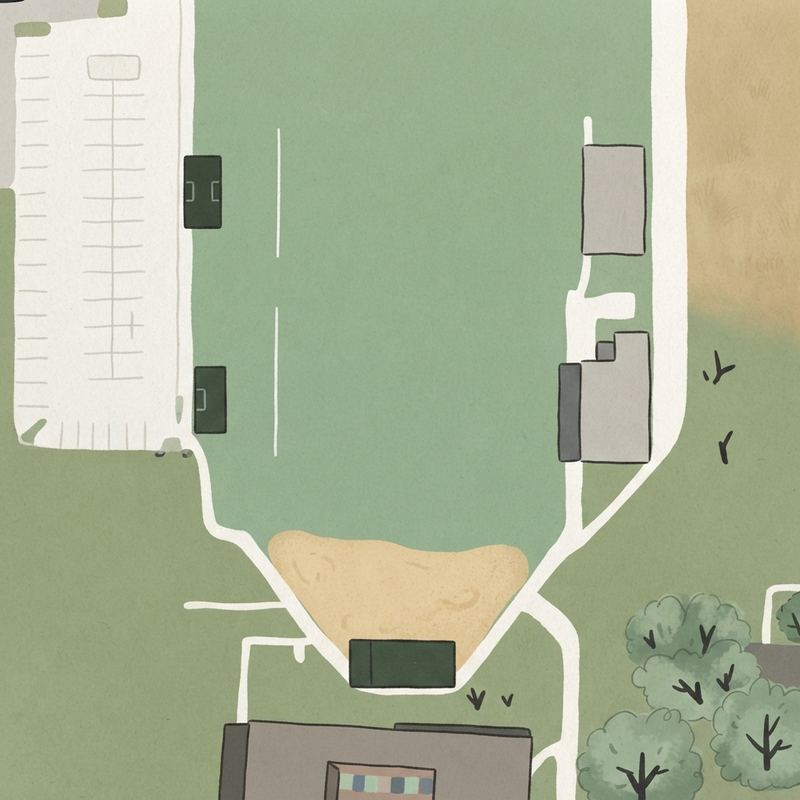 Illustrated map of City of Red Oak Live Oak Multi-Use Field
