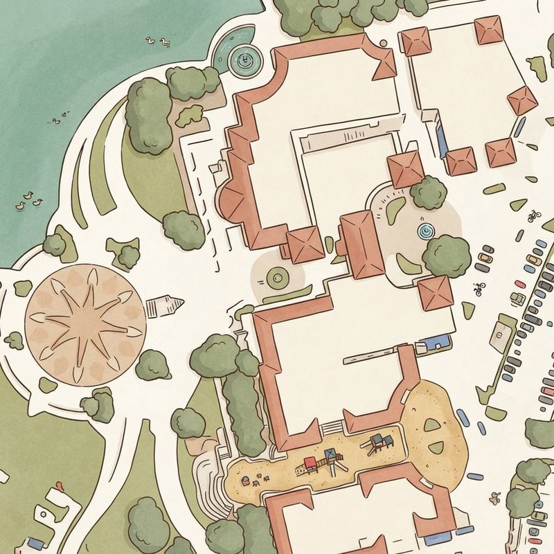 Illustrated map of City of Rockwall - Harbor Urban Beach