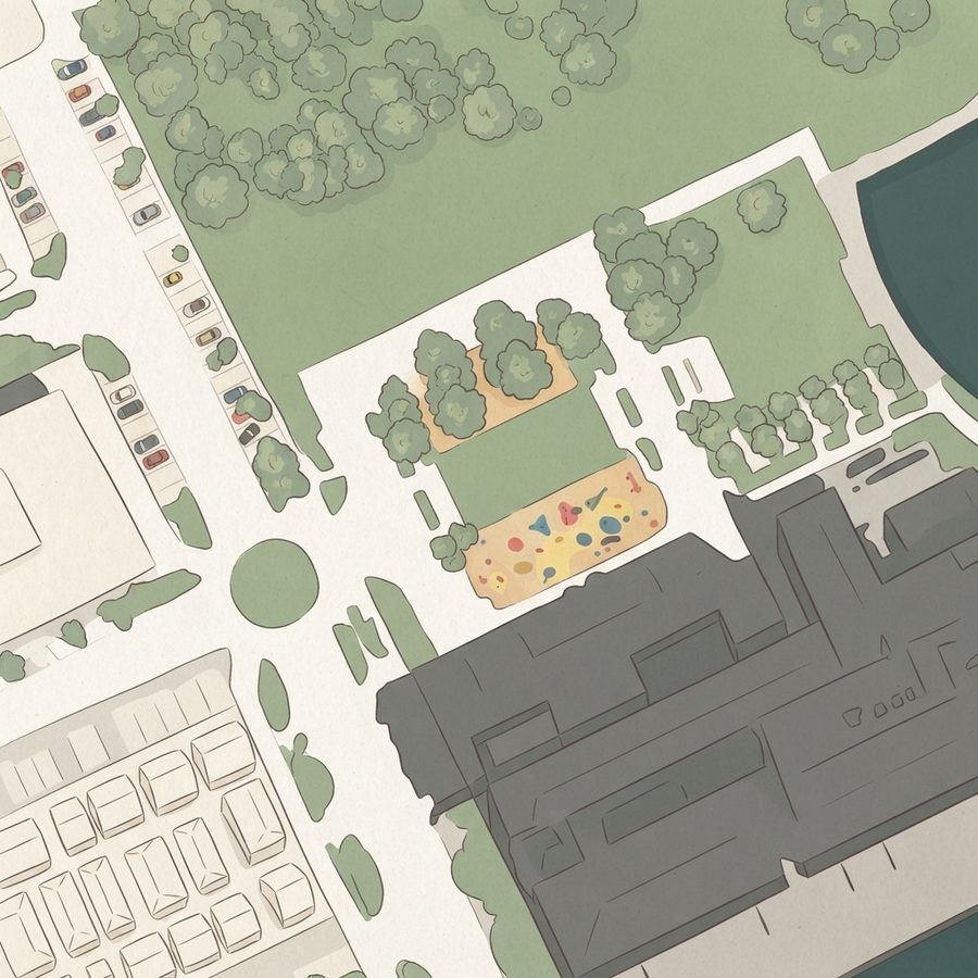 Illustrated map of City Place, Spring TX