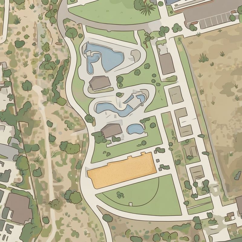 Illustrated map of Civita Park Splash Pad