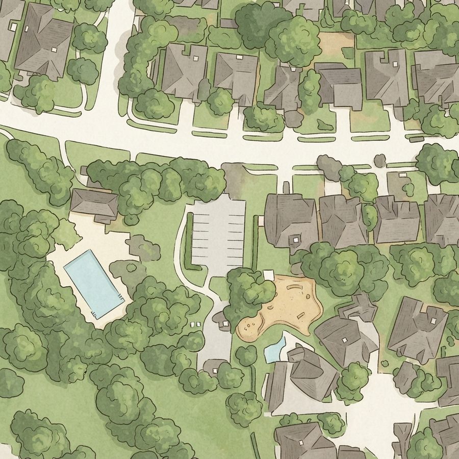 Illustrated map of Claremont Park