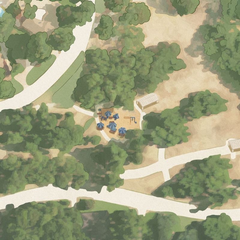 Illustrated map of Clarence Foster Park