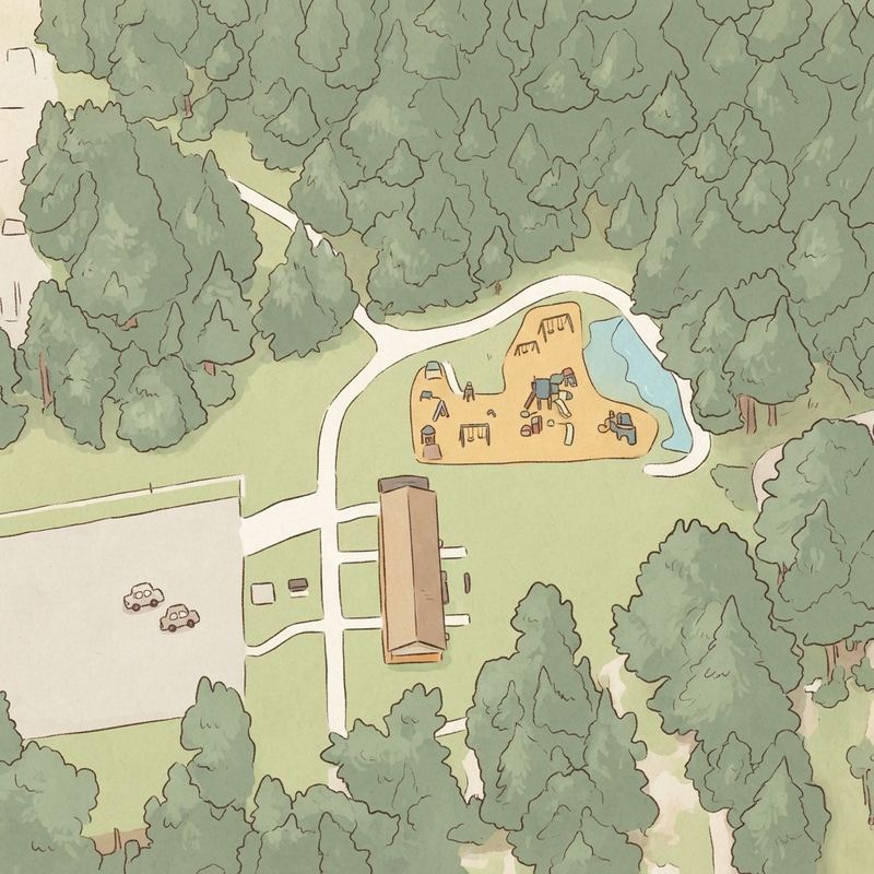 Illustrated map of Clark Community Park