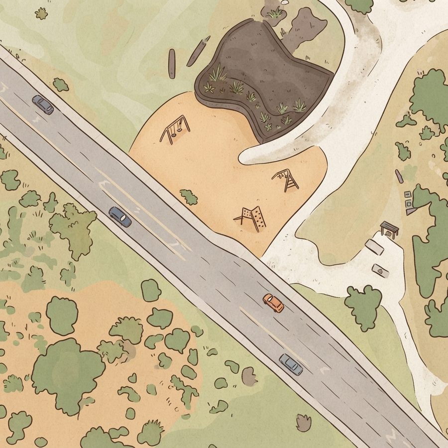 Illustrated map of Classen-Steubing Ranch Park