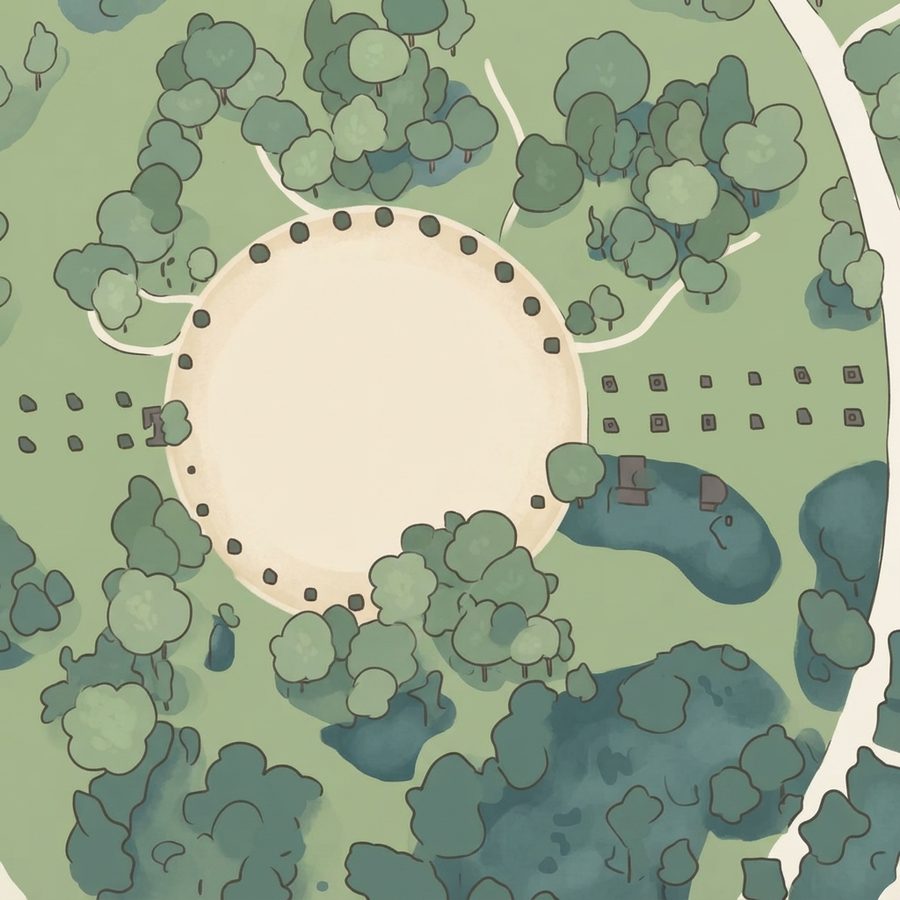 Illustrated map of Clay Family Eastern Glades