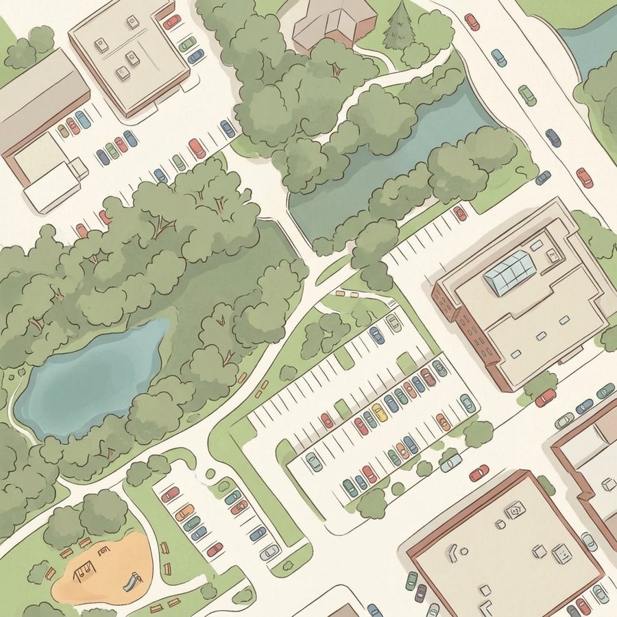 Illustrated map of Clear Creek Trail