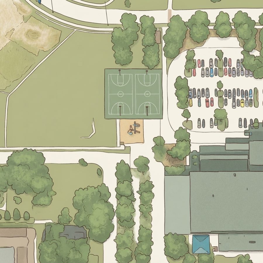 Illustrated map of Clear Lake Park