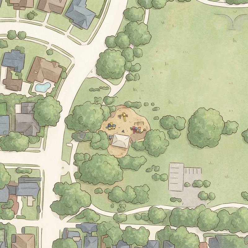 Illustrated map of Clearview Park Playground