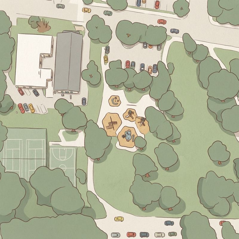 Illustrated map of Cleopas R. Johnson Park