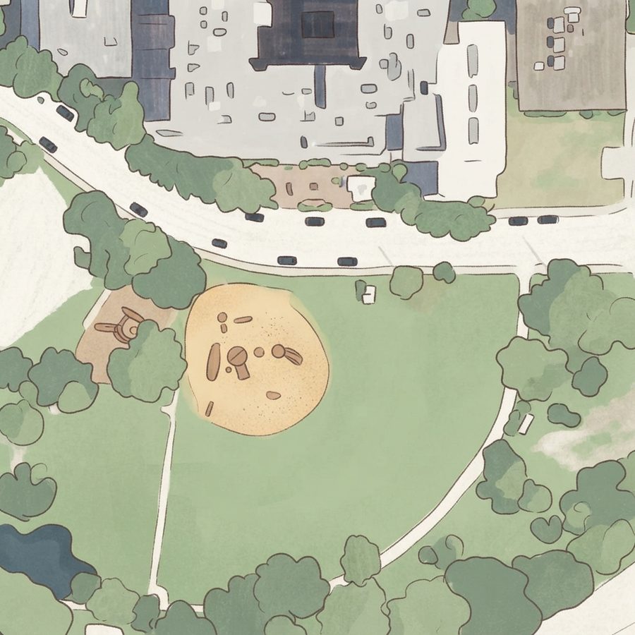 Illustrated map of Cleveland Park