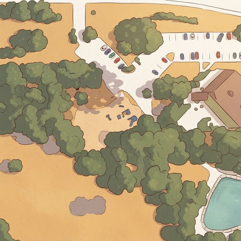 Illustrated map of Cliff Nelson Park