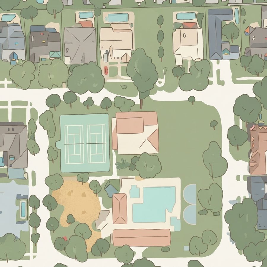 Illustrated map of Clubhouse