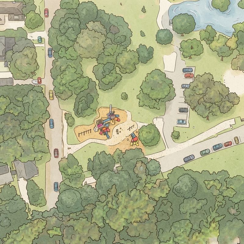 Illustrated map of Coan Park