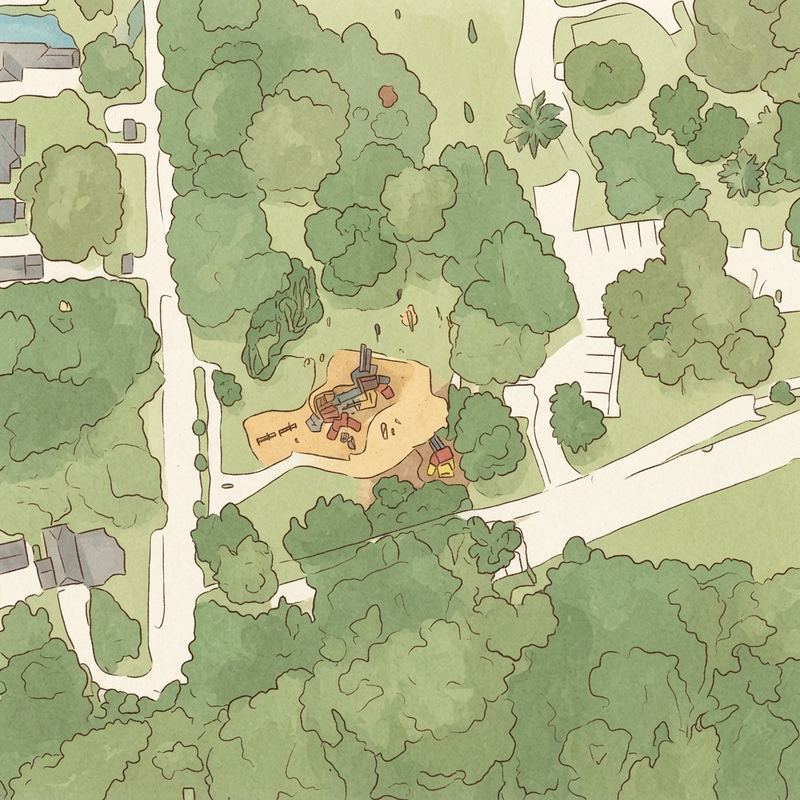 Illustrated map of Coan Park Playground