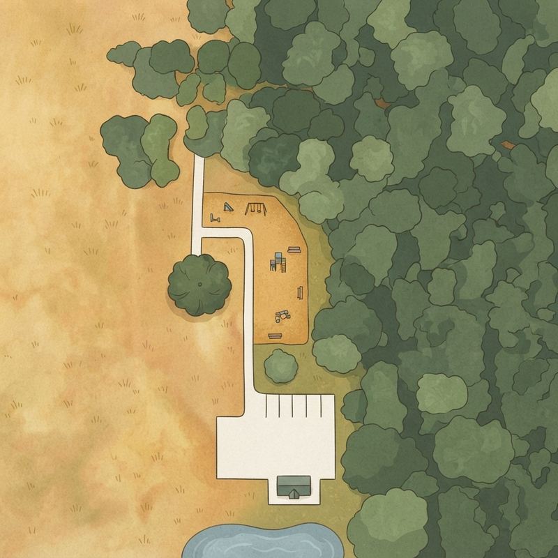 Illustrated map of Cobblestone Trail Park