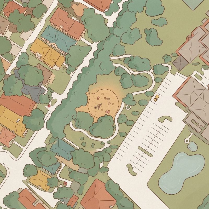 Illustrated map of Cochran Park