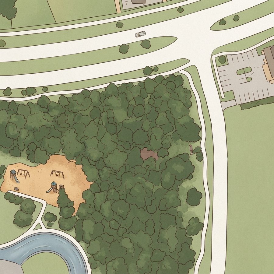 Illustrated map of Cochran Park