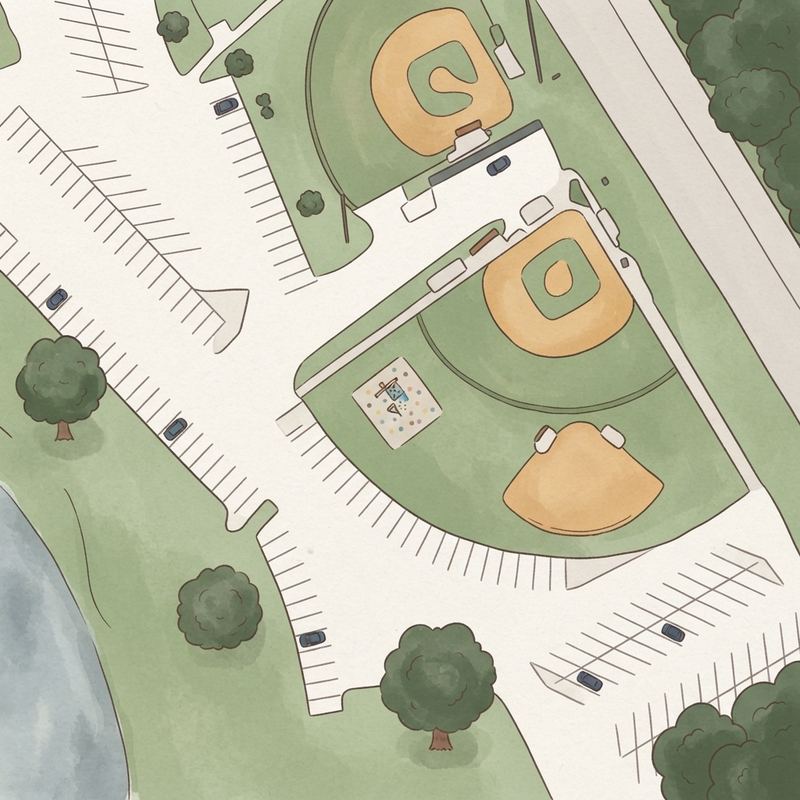 Illustrated map of Cochran Park