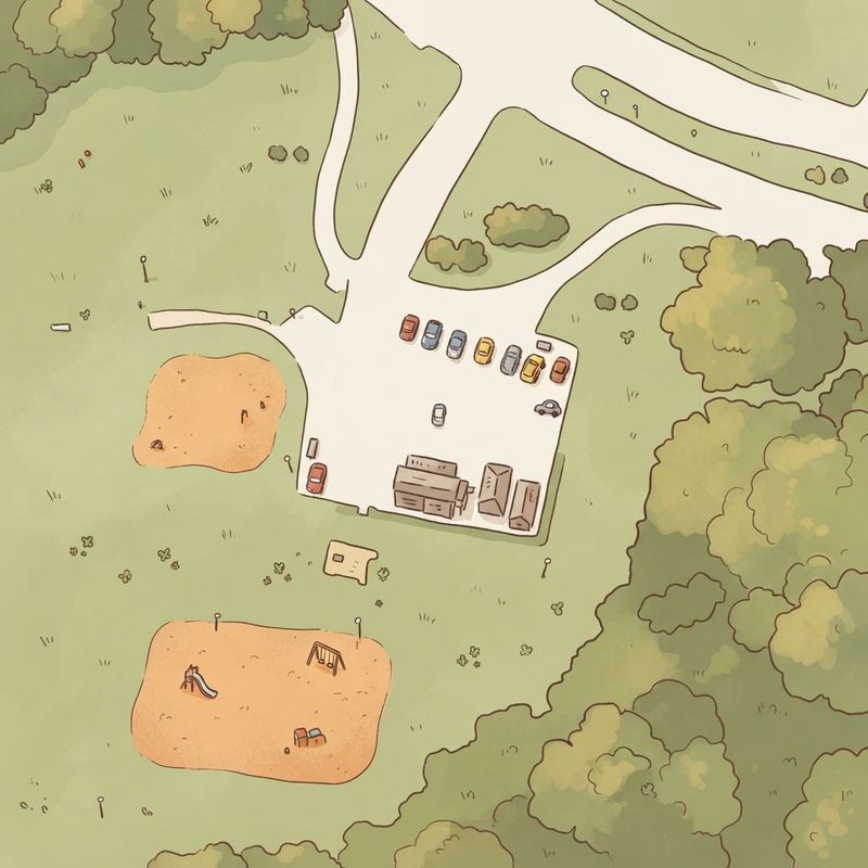 Illustrated map of Cody Multiuse Field Park