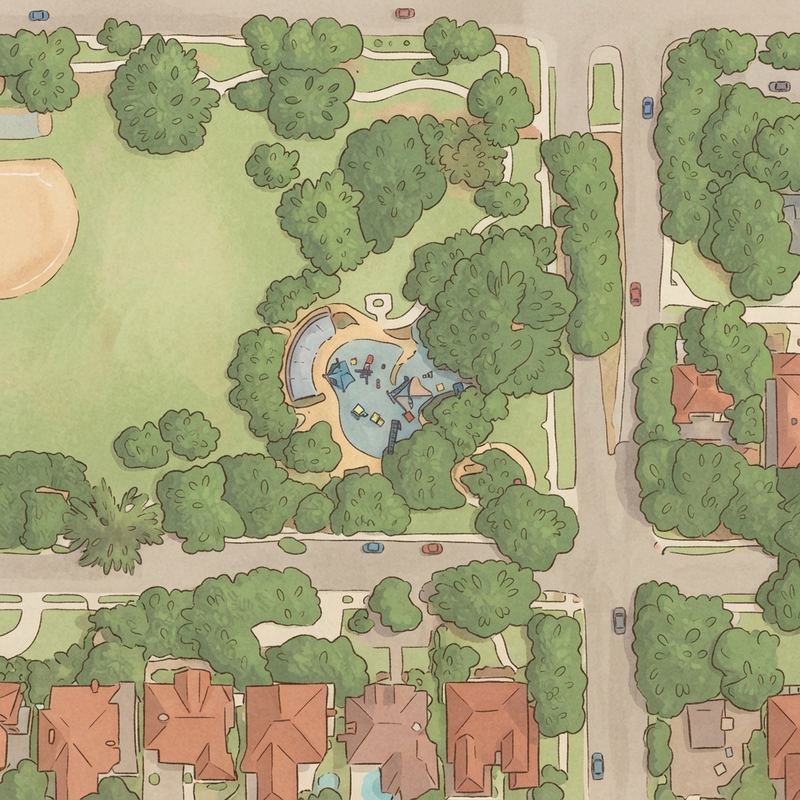 Illustrated map of Coffee Park