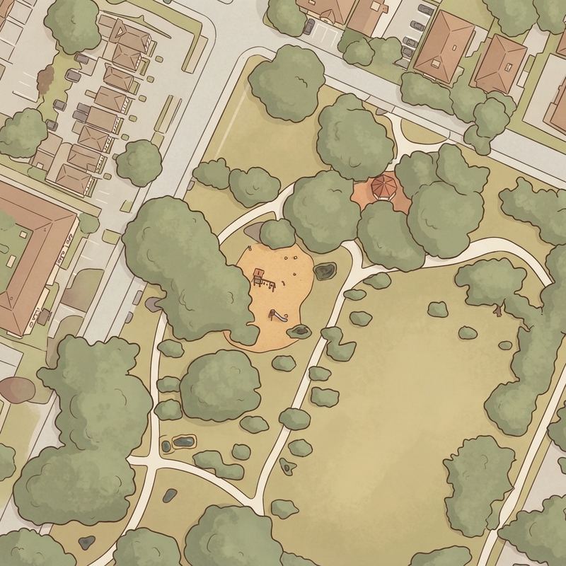 Illustrated map of Cole Park