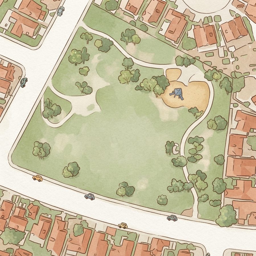 Illustrated map of Coleman Park