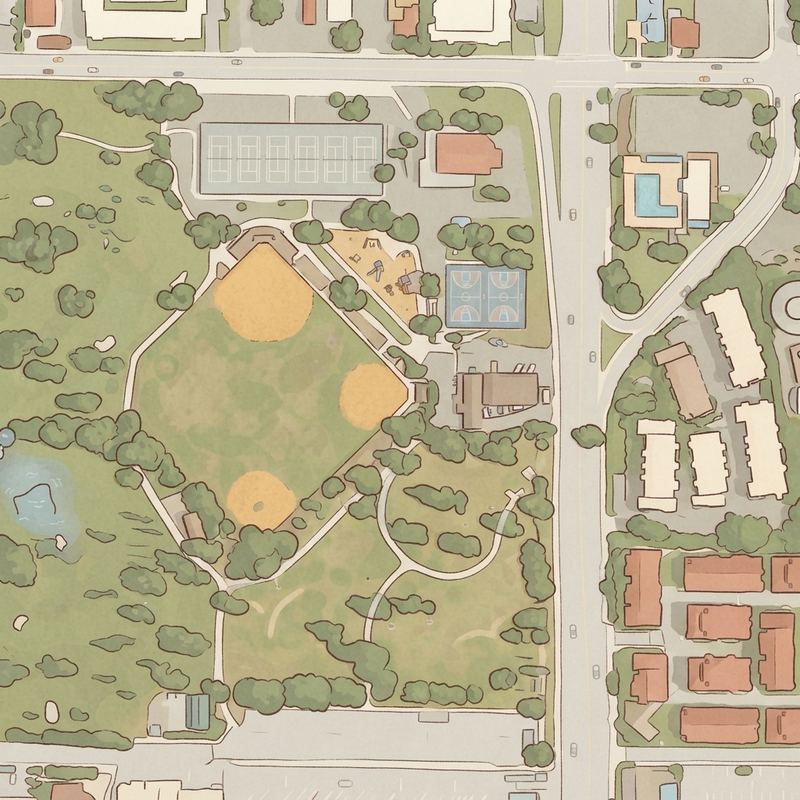Illustrated map of Colina Del Sol Park