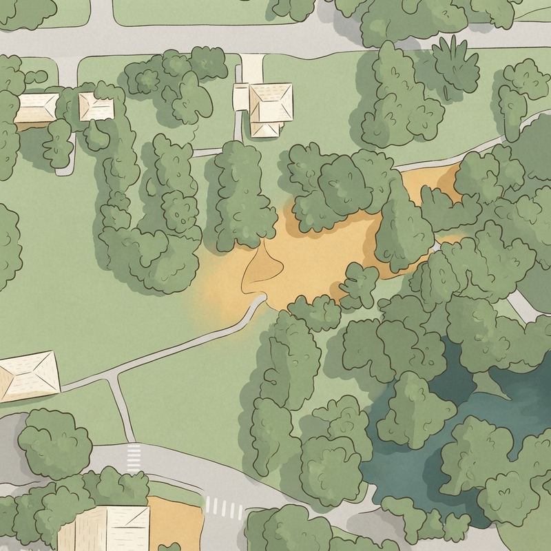 Illustrated map of College Hills Park