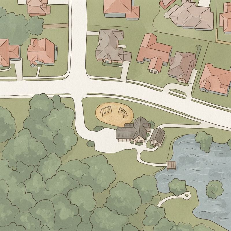 Illustrated map of Colleyville Nature Center