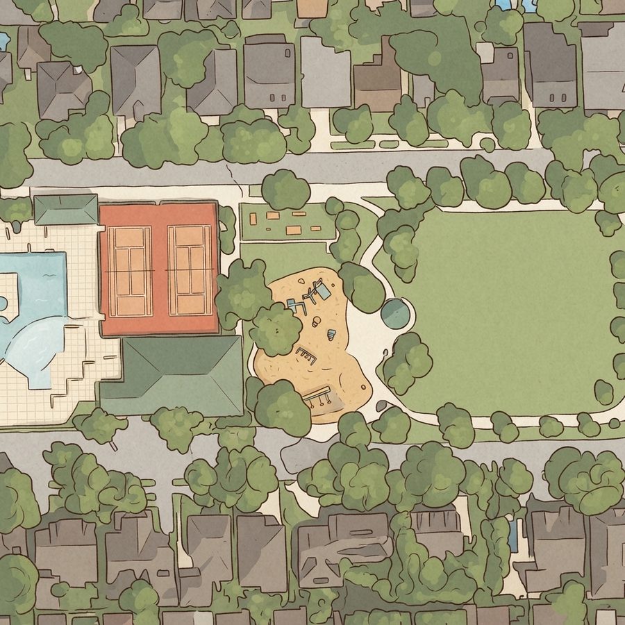 Illustrated map of Colonial Park
