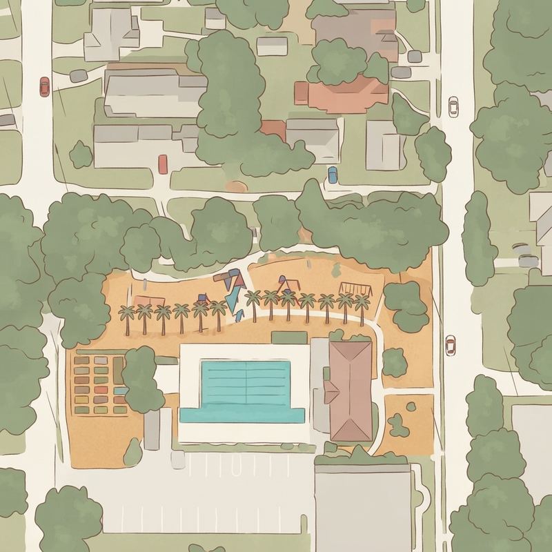 Illustrated map of Colonialtown Park