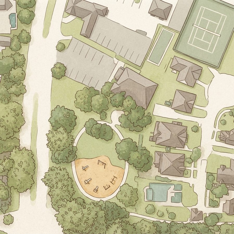 Illustrated map of Colony Grant Park