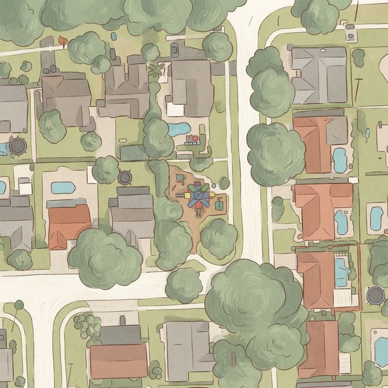 Illustrated map of Colony Park
